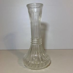 Vintage CFG Clear Glass Vase Flowers
